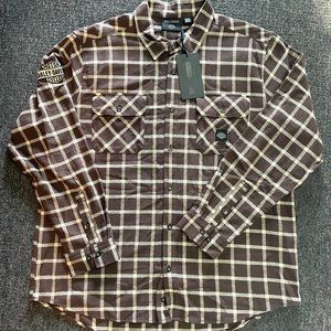 Men's Harley Flannel - Brown Plaid
